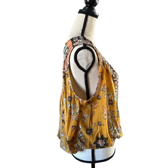 Free People Floral Yellow Sleeveless Top - Picture 5 of 6